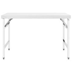 Vidaxl Zložljiva kuhinjska miza 120x60x80 cm nerjaveče jeklo