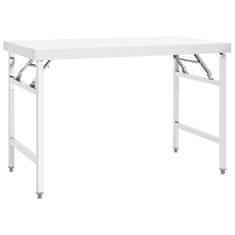 Vidaxl Zložljiva kuhinjska miza 120x60x80 cm nerjaveče jeklo