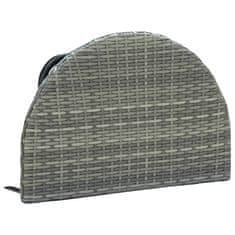 Vidaxl Balkonska mizica siva 60x60x50 cm poli ratan
