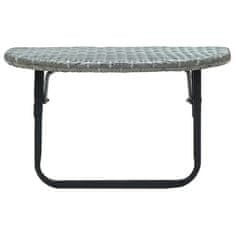 Vidaxl Balkonska mizica siva 60x60x50 cm poli ratan