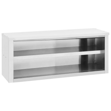 Vidaxl Kuhinjska stenska omarica 120x40x50 cm nerjaveče jeklo