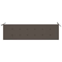 Vidaxl Blazina za vrtno klop taupe 180x50x4 cm oxford tkanina