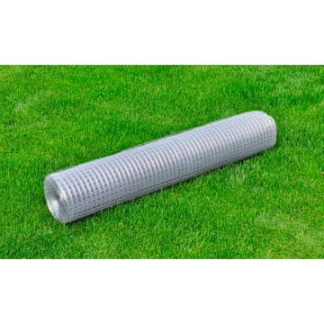 Vidaxl vidaXL Pocinkana jeklena mrežasta ograja 10x1 m srebrne barve