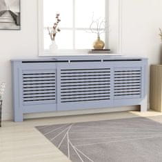 Greatstore Pokrov za radiator MDF siv 205 cm