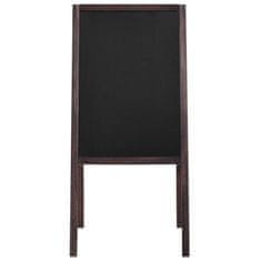 Greatstore Dvostranska črna tabla iz cedrovine prostostoječa 40x60 cm