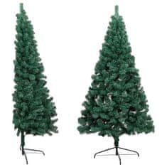 Vidaxl Umetna osvetljena novoletna jelka z bunkicami zelena 240 cm