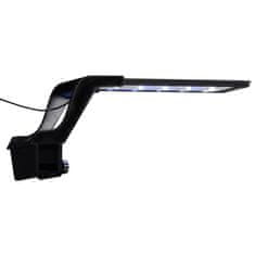 Greatstore LED svetilka za akvarij s spono 25-45 cm modra in bela