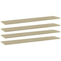 Vidaxl Dodatne police za omaro 4 kosi sonoma hrast 100x20x1,5 cm