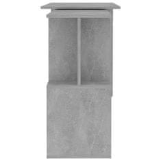 Vidaxl Kotna pisalna miza betonsko siva 200x50x76 cm iverna plošča