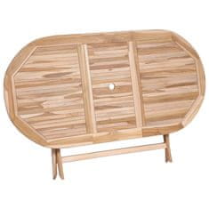 Vidaxl Zložljiva vrtna miza 160x80x75 cm trdna tikovina