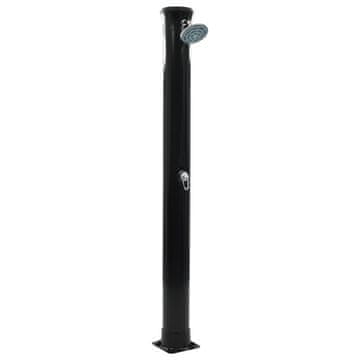 Vidaxl Solarni tuš 196 cm 40 L črne barve