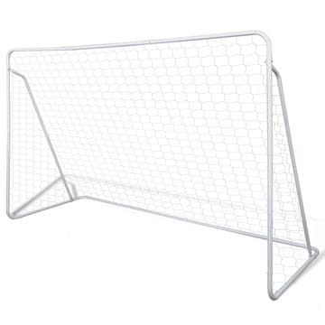 Vidaxl Nogometni gol z mrežo jeklen 240x90x150 cm visokokakovosten