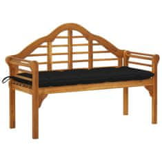 Vidaxl Vrtna klop z blazino 135 cm trden akacijev les