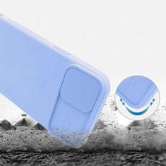 MG Privacy Lens silikonski ovitek za iPhone 12, svetlomodro