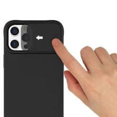 MG Privacy Lens silikonski ovitek za iPhone 13 Pro Max, črna