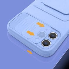 MG Privacy Lens silikonski ovitek za iPhone 12, svetlomodro