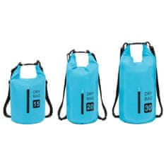 Vidaxl Torba Dry Bag z zadrgo modra 15 L PVC
