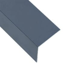 Vidaxl Kotne plošče L-oblike 90° 5 kosov antracitne 170 cm 60x40 mm