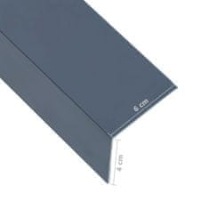 Vidaxl Kotne plošče L-oblike 90° 5 kosov antracitne 170 cm 60x40 mm