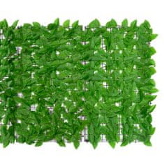 Vidaxl Balkonsko platno z zelenim listjem 400x100 cm