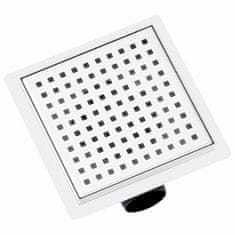 Vidaxl Kanaleta za tuš 18x18 cm nerjaveče jeklo