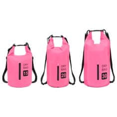 Vidaxl Torba Dry Bag z zadrgo roza 30 L PVC