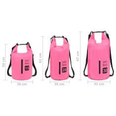 Vidaxl Torba Dry Bag z zadrgo roza 30 L PVC