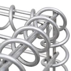 Vidaxl Korito za rastline gabion H-oblike jeklo 260x40x200 cm
