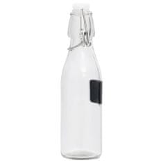 Vidaxl Okrogle steklenice z zamaškom, 6 kosov, 250 ml