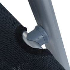 Vidaxl Nastavljivi vrtni stoli 2 kosa aluminij sive barve