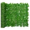 Vidaxl Balkonsko platno z zelenim listjem 400x100 cm