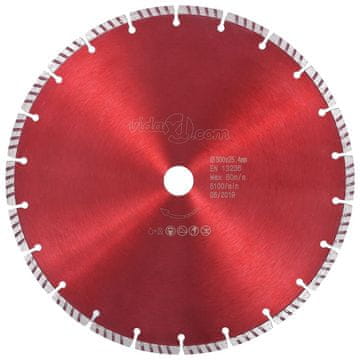 Vidaxl Diamantni rezalni disk s turbo jeklom 300 mm