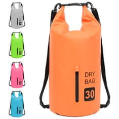shumee Torba Dry Bag z zadrgo oranžna 30 L PVC