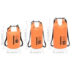 shumee Torba Dry Bag z zadrgo oranžna 30 L PVC