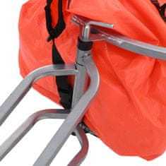 Vidaxl Tovorna kolesarska prikolica s torbo oranžna in črna