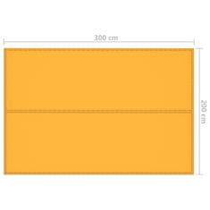 Vidaxl Zunanja ponjava 3x2 m rumena