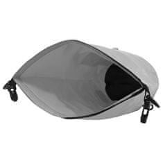 Vidaxl Torba Dry Bag z zadrgo siva 15 L PVC