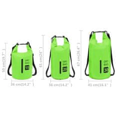 shumee Torba Dry Bag z zadrgo zelena 30 L PVC