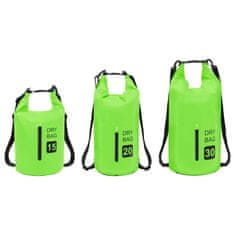 Vidaxl Torba Dry Bag z zadrgo zelena 20 L PVC