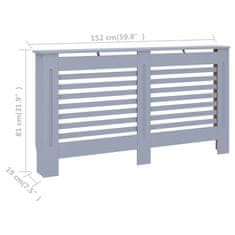 Greatstore Pokrov za radiator antraciten 152x19x81 cm mediapan