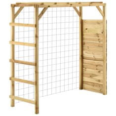Vidaxl Plezalni okvir z nogometnim golom 170x60x170 cm borovina
