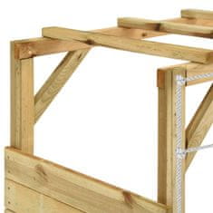 Vidaxl Plezalni okvir z nogometnim golom 170x60x170 cm borovina