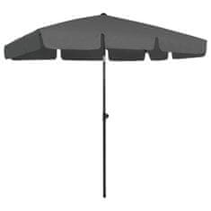 Vidaxl Senčnik za na plažo antraciten 200x125 cm