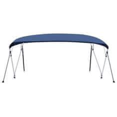 Vidaxl Bimini tenda s 4 loki mornarsko modra 243x(230-244)x137 cm