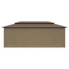 Vidaxl Paviljon z zavesami 600x298x270 cm taupe 180 g/m2