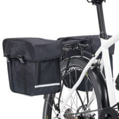 shumee Dvojna kolesarska torba za zadnji prtljažnik vodotesna 35L črna