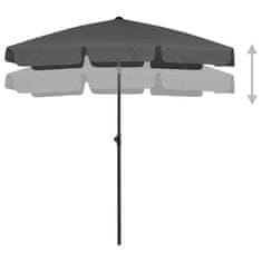 Vidaxl Senčnik za na plažo antraciten 180x120 cm