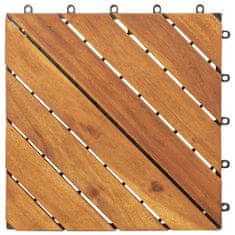 Vidaxl Talne plošče 10 kosov 30x30 cm trden akacijev les