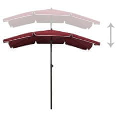 Vidaxl Vrtni senčnik 200x130 cm bordo rdeč