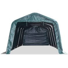 Vidaxl Premični šotor za živino 550 g/m2 3,3x8 m PVC temno zelen